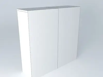 White cabinet Free 3D model