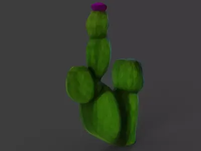 Stylized Alien Cactus Pack 3D model