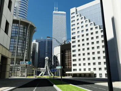City Intersection  3D model