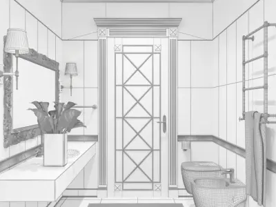 Classic Bathroom 3D model