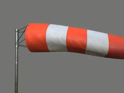 Windsock - PBR Game Ready Low-poly 3D model traffic cone Low-poly 3D model