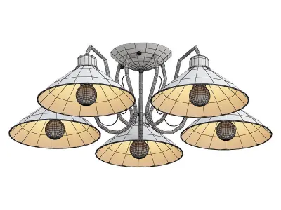 ciolla five light ceiling fixture 3D model