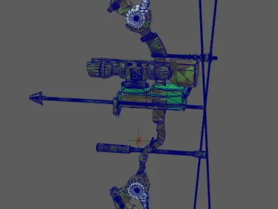 Advanced weapons Bow and Arrow Low-poly 3D model