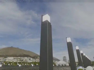 Street Light 8 Bollard 900 mm Basic Version 5 Low-poly 3D model