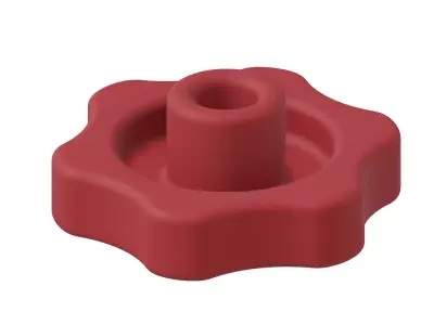 Plastic Hex Knob Toy 3D model