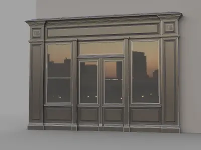 French shop  Low-poly 3D model
