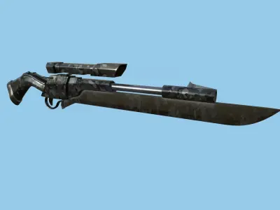 08 Sniper Gunblade Collection - Character SciFi Design 3D Model Pack