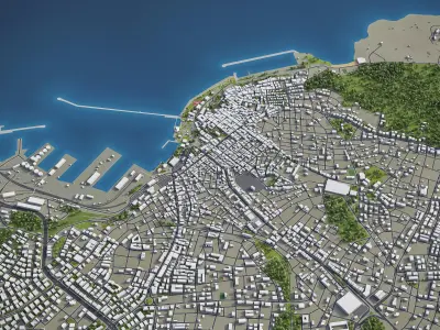 Bandirma - City 3D Model Low-poly 3D model