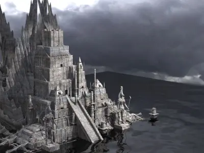 Winged Pyramid City of Ascension 1 3D model