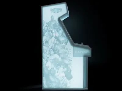Street Fighter 3rd Strike Arcade Cabinet with Lithophane 3D print model
