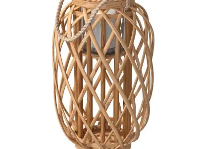Lantern Samoa and Mauritius Willow Wood 3D model