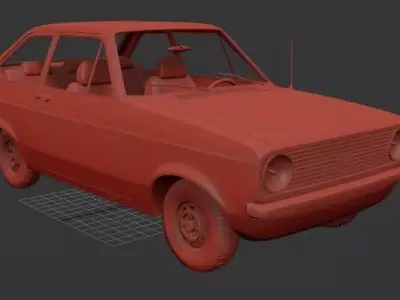 F Escort Mk2 EU specs 1975 3D print model