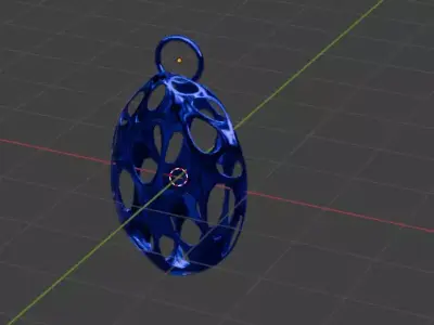 Futuristic Keychain 3D print model