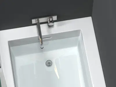 westyle bathtub cube and Glass doors Fleurco Kinetik 3D model