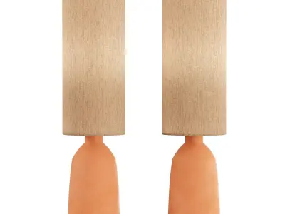 Brynn Terracotta Floor Lamp 3D model