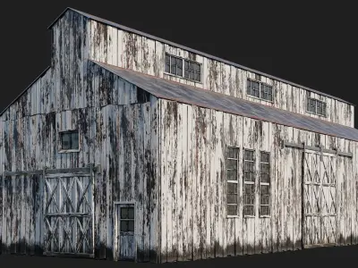 21-22-23-24 - Farm Buildings 4K PBR GameReady Low-poly 3D model