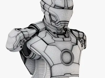 Iron Man mark 42 bust 3D model