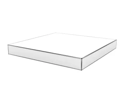 Low Marble Plinth Square Coffee Table 3D model