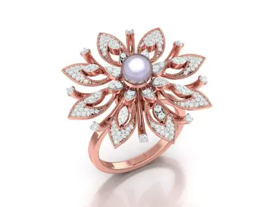 Women Ring  Render 3dm STL OBJ FBX Details 3D print model 417