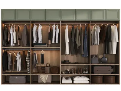 Wardrobe with filling 3D model