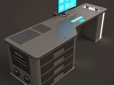 Sci Fi Lab Table 3D model