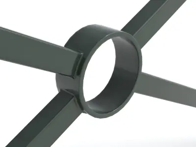 Street Fence - Cross Low-poly 3D model