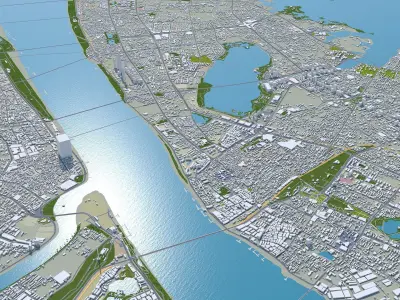 Wuhan Hubei China Low-poly 3D model