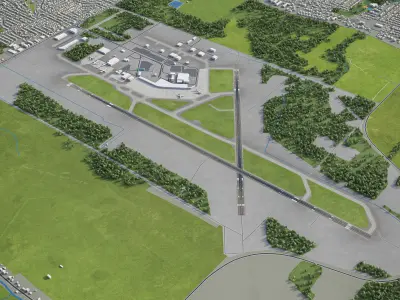 Quebec - Airport - YQB Low-poly 3D model