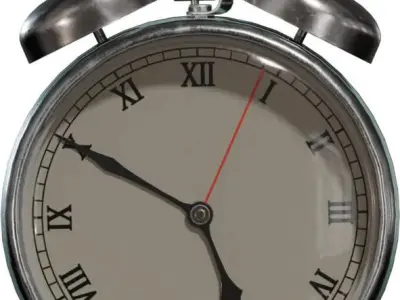 Alarm clock Low-poly 3D model