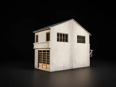 JAPANESE BUILDING 003 Low-poly 3D model