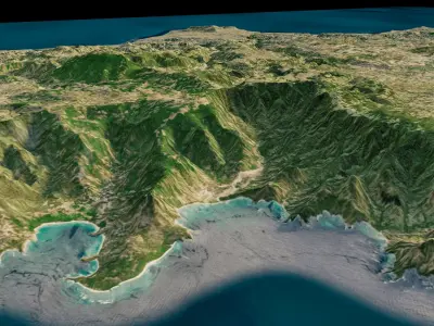 Sumba Island 3d model terrain 3D model