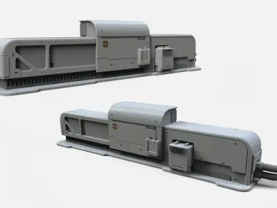 sci-fi Architecture kitbash 12 3D model