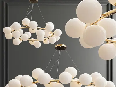 Mimosa Chandelier Collection 3D model