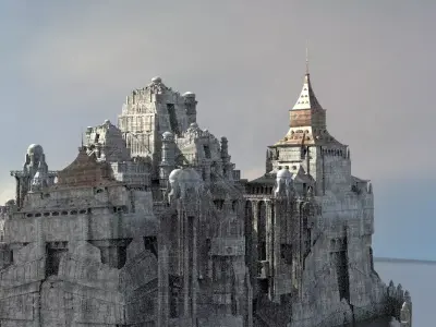 Sci fi Germanic Fantasy Architecture 3D model