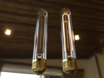 T9 Vintage Edison Bulb Low-poly 3D model