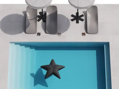 517 exterior and architecture 09 swimming pool 01 3D model