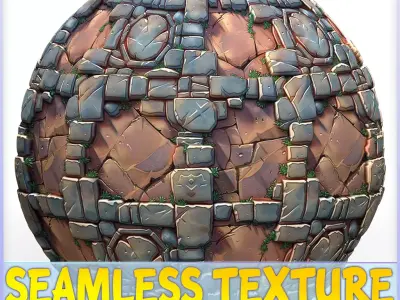  Stylized Wall Seamless Texture Texture purchase