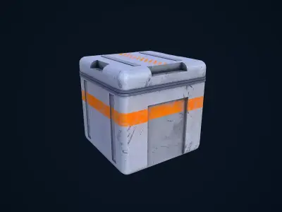 Sci-Fi Crate Low-poly 3D model