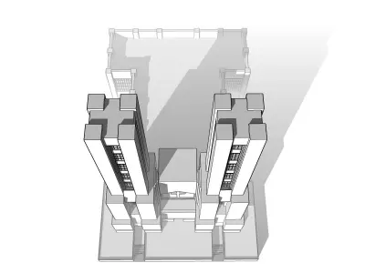 Futuristic Dreams of an Architect  Antonio Sant Elia Low-poly 3D model