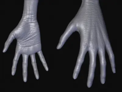 Realistic Alien 3 Sculpt 3D model