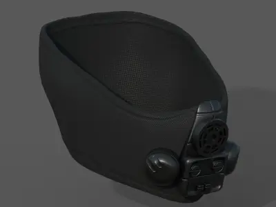 Gas mask helmet protection isolated scifi  Low-poly 3D model