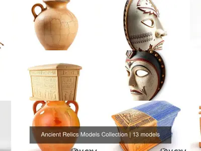 Ancient Relics Models Collection 3D Model Pack