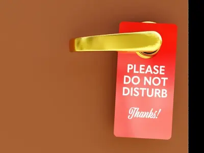 Please Do Not Disturb Door Sign Free low-poly 3D model