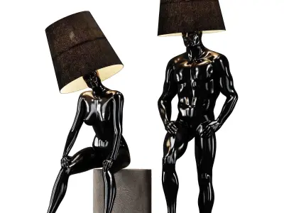 6 Different SETS of Lampshade SET VOL74 3D Model Pack