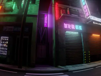 Japanese Street 3D model purchase