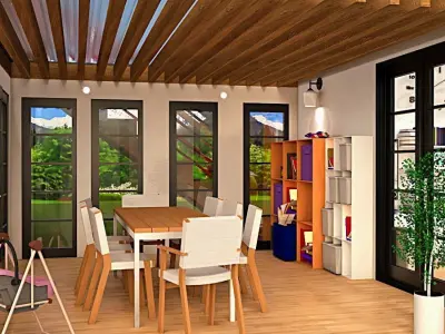 kids play and fun house Low-poly 3D model