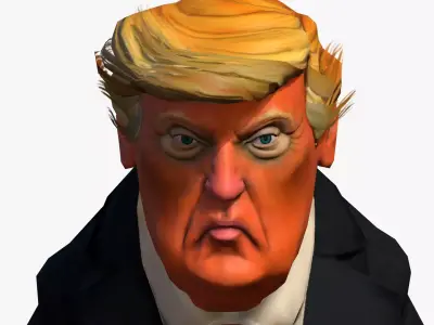 Donald Trump Low-poly 3D model