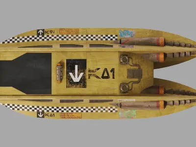 Coruscant Air Taxi Speeder - Star Wars Low-poly 3D model