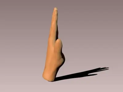 Cartoon Hand model Low-poly 3D model