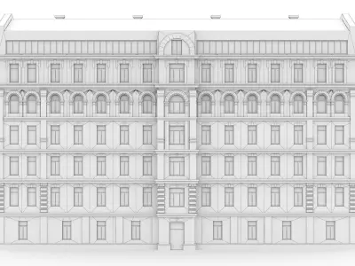 Old east european houses pack 02 3D model